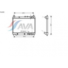 TO2259 AVA Радиатор, охлаждение двигателя