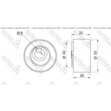 654236 AUTEX Натяжной ролик, ремень грм