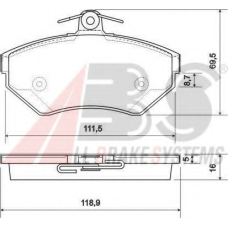 P 85 032 ABS Комплект тормозных колодок, дисковый тормоз