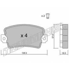 193.0 TRUSTING Комплект тормозных колодок, дисковый тормоз
