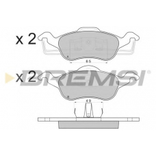 BP2824 BREMSI Комплект тормозных колодок, дисковый тормоз