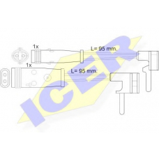 610333 E C ICER Сигнализатор, износ тормозных колодок