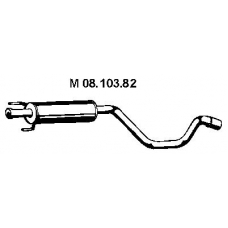 08.103.82 EBERSPACHER Средний глушитель выхлопных газов