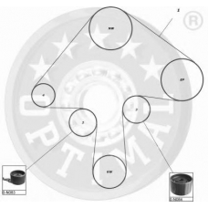 SK-1228 OPTIMAL Комплект ремня грм