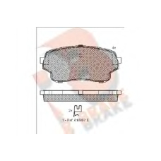 RB1715 R BRAKE Комплект тормозных колодок, дисковый тормоз