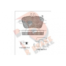 RB2039 R BRAKE Комплект тормозных колодок, дисковый тормоз