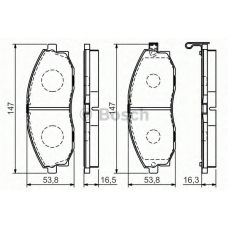 0 986 495 065 BOSCH Комплект тормозных колодок, дисковый тормоз