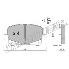 459.0 TRUSTING Комплект тормозных колодок, дисковый тормоз