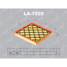 LA-1920 LYNX Фильтр возд. chevrolet cruze 1