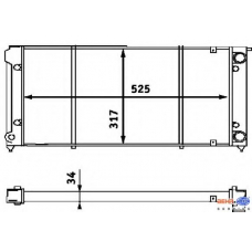 8MK 376 714-791 HELLA Радиатор, охлаждение двигателя