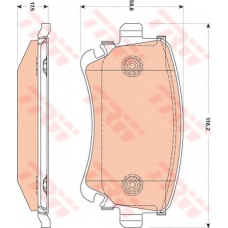 GDB1769 TRW Комплект тормозных колодок, дисковый тормоз