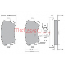 1170051 METZGER Комплект тормозных колодок, дисковый тормоз