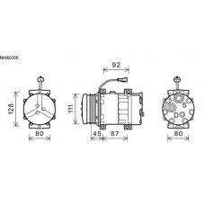 NHAK008 AVA Компрессор, кондиционер