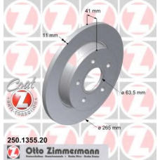 250.1355.20 ZIMMERMANN Тормозной диск