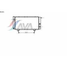 PE2003 AVA Радиатор, охлаждение двигателя