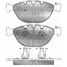 10897 BSF Комплект тормозных колодок, дисковый тормоз