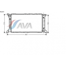 FD2207 AVA Радиатор, охлаждение двигателя