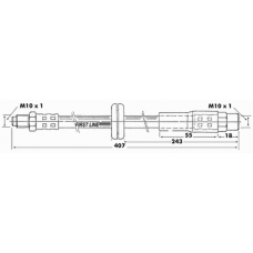 FBH6029 FIRST LINE Тормозной шланг