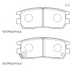 KD4244 ASIMCO Комплект тормозных колодок, дисковый тормоз