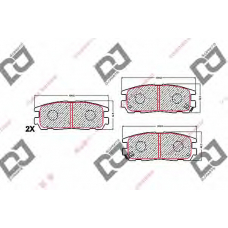 BP1725 DJ PARTS Комплект тормозных колодок, дисковый тормоз