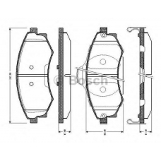 0 986 TB2 170 BOSCH Комплект тормозных колодок, дисковый тормоз