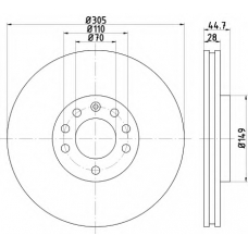 8DD 355 113-541 HELLA Тормозной диск