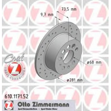 610.1171.52 ZIMMERMANN Тормозной диск