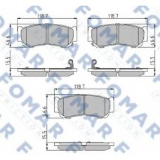 FO 872981 FOMAR ROULUNDS Комплект тормозных колодок, дисковый тормоз