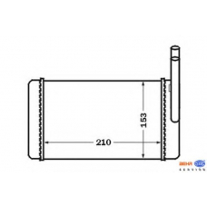 8FH 351 024-201 HELLA Теплообменник, отопление салона