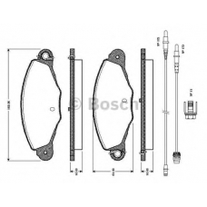 0 986 TB2 766 BOSCH Комплект тормозных колодок, дисковый тормоз