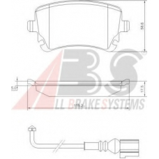 P 85 083 ABS Комплект тормозных колодок, дисковый тормоз