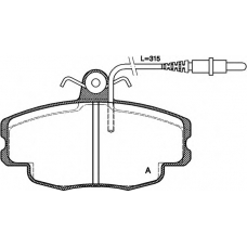 BPA0141.24 OPEN PARTS Комплект тормозных колодок, дисковый тормоз