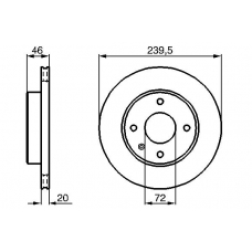 0 986 478 069 BOSCH Тормозной диск