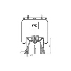 084.347-71A PE Automotive Кожух пневматической рессоры