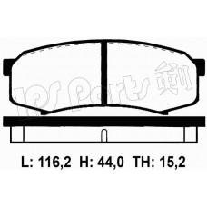 IBR-1210 IPS Parts Комплект тормозных колодок, дисковый тормоз