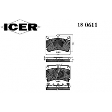 180611 ICER Комплект тормозных колодок, дисковый тормоз