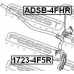 1723-4F5R FEBEST Тяга / стойка, стабилизатор