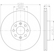 8DD 355 112-601 HELLA Тормозной диск