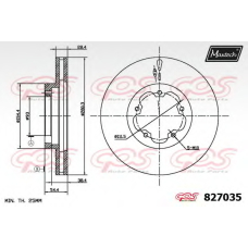 827035.6980 MAXTECH Тормозной диск