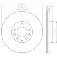 8DD 355 120-301 HELLA Тормозной диск