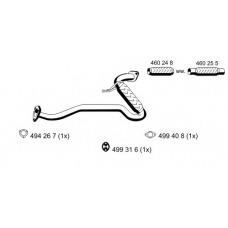 330459 ERNST Труба выхлопного газа