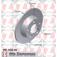 100.3322.20 ZIMMERMANN Тормозной диск