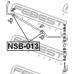 NSB-013 FEBEST Втулка переднего стабилизатора d23