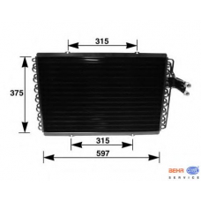 8FC 351 036-051 HELLA Конденсатор, кондиционер