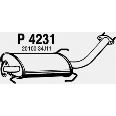 P4231 FENNO Средний глушитель выхлопных газов