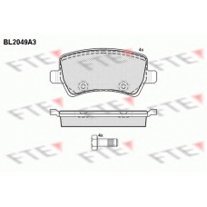 BL2049A3 FTE Комплект тормозных колодок, дисковый тормоз