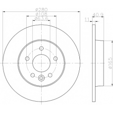 MDC2529 MINTEX Тормозной диск