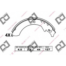 BS1073 DJ PARTS Комплект тормозных колодок