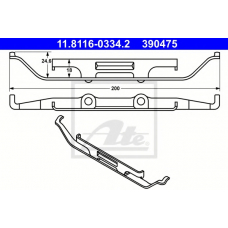 11.8116-0334.2 ATE Пружина, тормозной суппорт