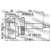 1410-REXIIPTA40 FEBEST Шарнир, приводной вал
